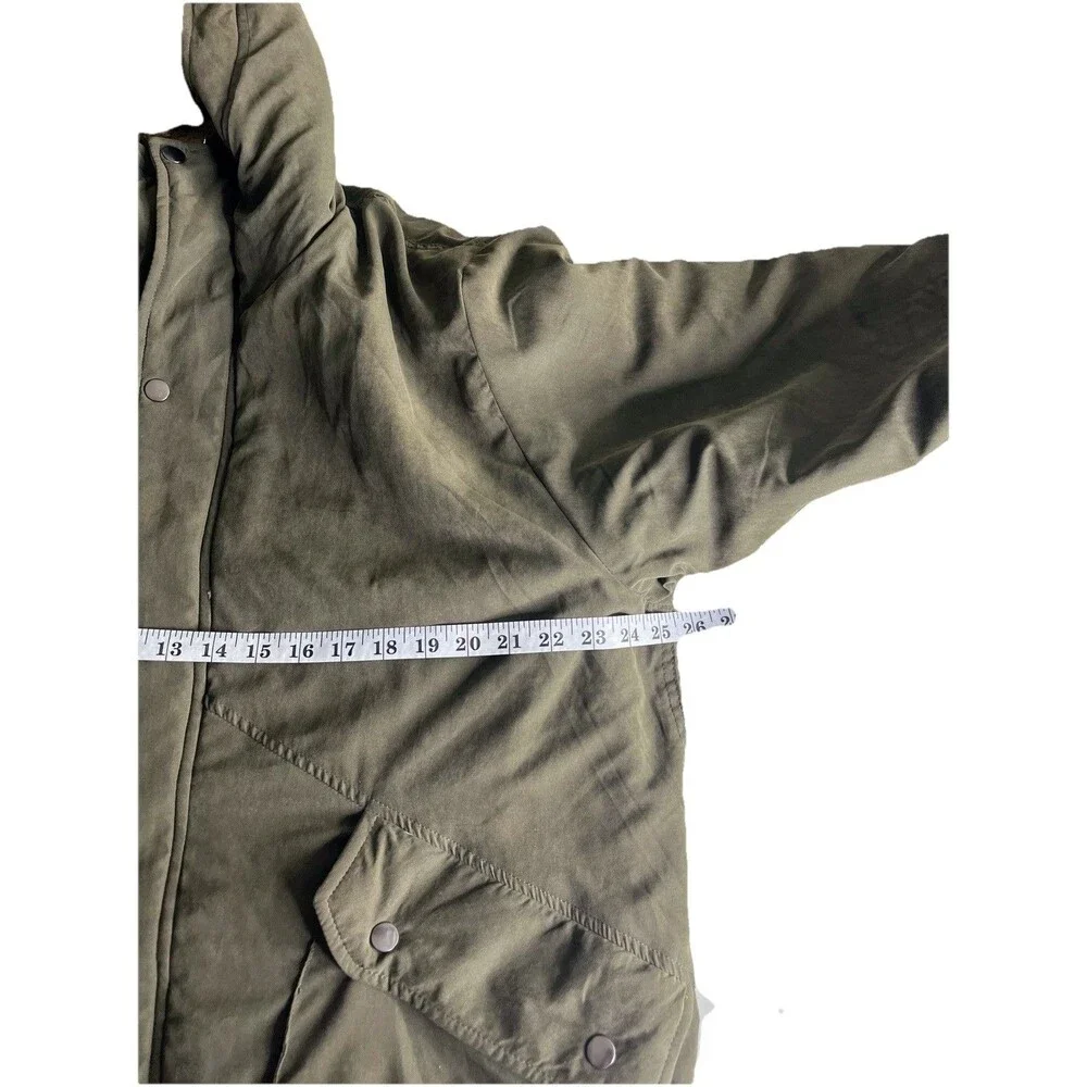 Valman Japanese Jacket Men's XXL Green Prairie Dawn Hooded Parka Sherpa Lined